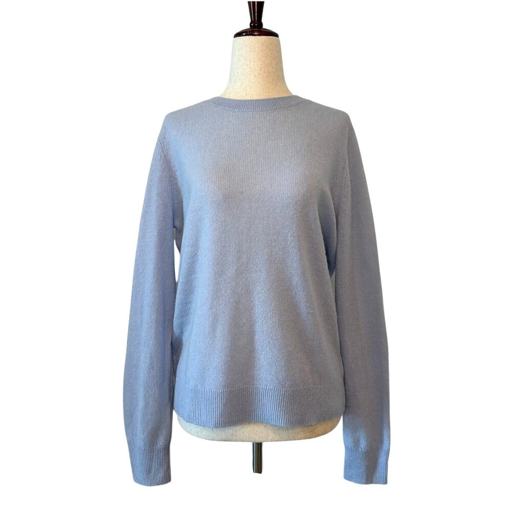 NWOT Nordstrom Cashmere Crewneck Sweater, Light Blue, Women’s Medium